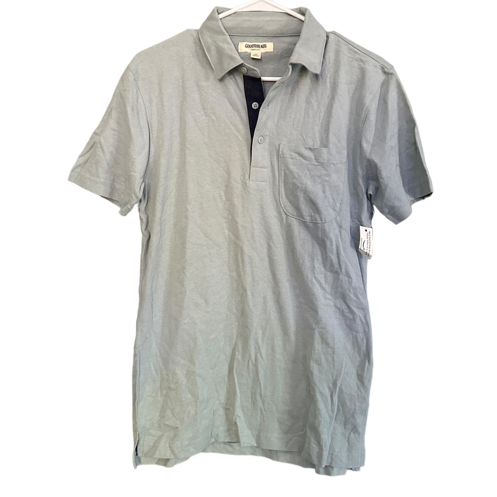 GoodThreads Light Blue Collared T Shirt Mens Size XS NWT Soft Cotton